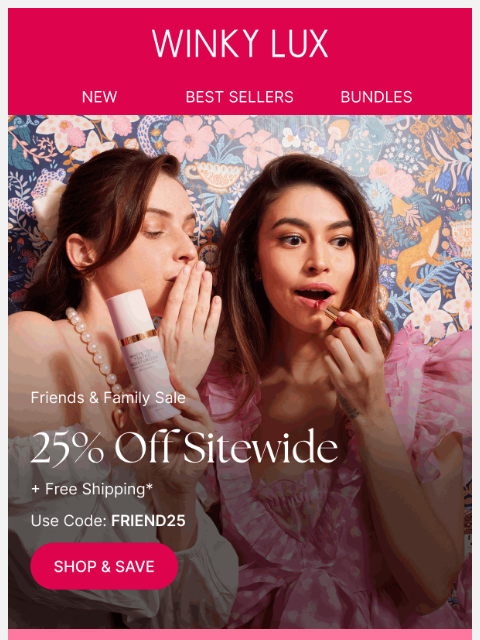 winkylux newsletter: 25% off everything? Today’s your lucky day