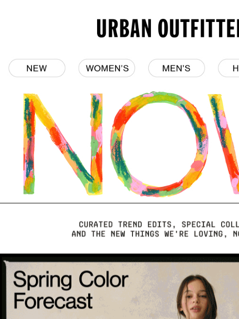urbanoutfitters newsletter: Your spring color forecast is in 🧈🦋🫒🤎