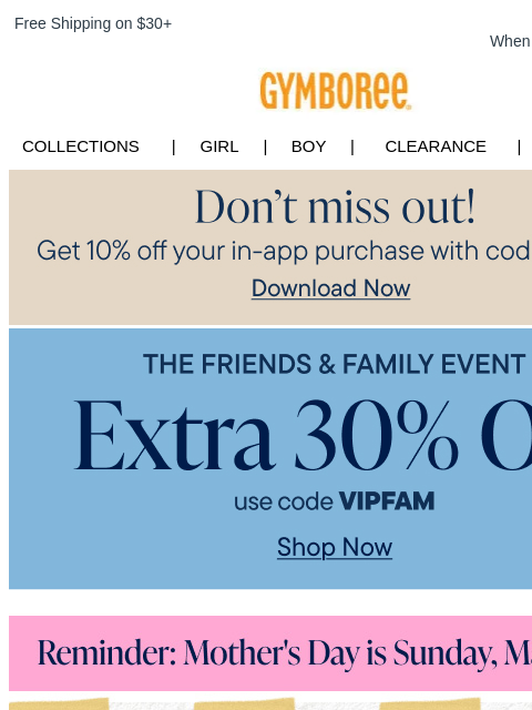 gymboree newsletter: Matching Mother's Day Looks? Iconic