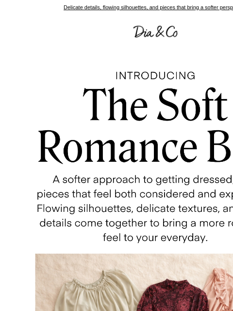 dia newsletter: Romanticizing your wardrobe