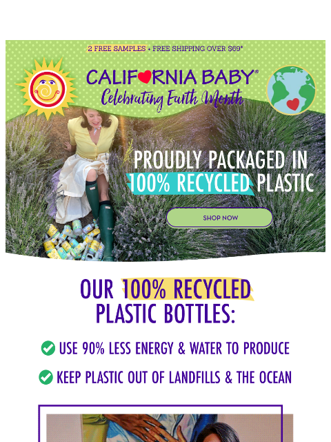 californiababy newsletter: Packaged In 100% Recycled Plastic ♻️🙌