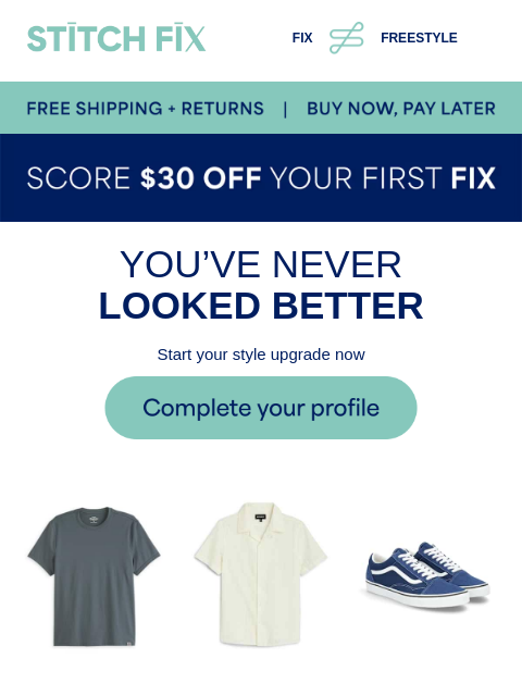 stitchfix newsletter: $30 off your first order!