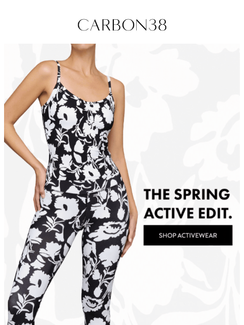 carbon38 newsletter: Your spring active edit is here.