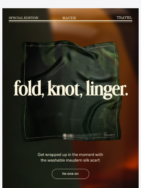 getmaude newsletter: get wrapped up.