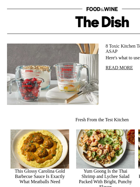 foodandwine newsletter: 8 Toxic Kitchen Tools That Should Be Replaced ASAP