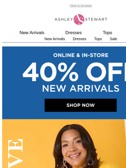 ashleystewart newsletter: Look good on the go 🏃 40% off ACTIVEWEAR