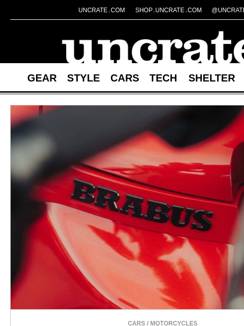 uncrate newsletter: All-Red BRABUS x DAB Motors Urban E First Edition ...