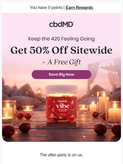 cbdmd newsletter: Get 50% Off to Help You Recover Right