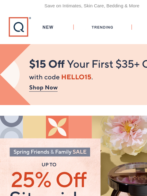 qvcemail newsletter: Up to 25% Off Sitewide thru Sunday