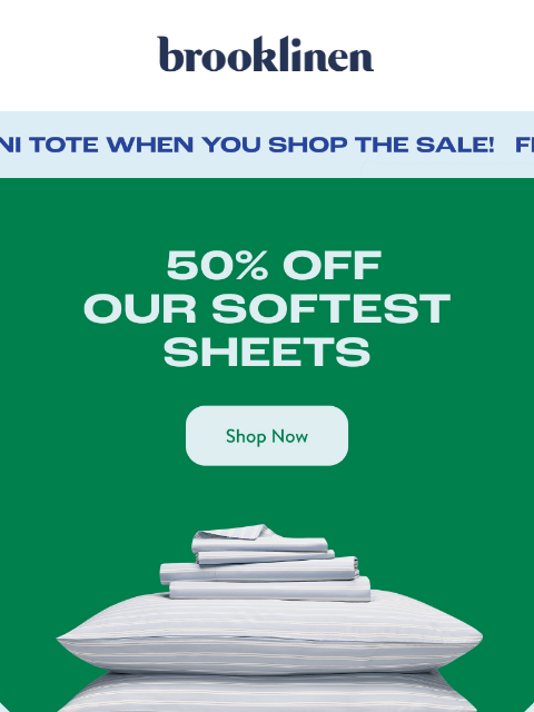 brooklinen newsletter: The BIGGEST Sale of the Year is Happening