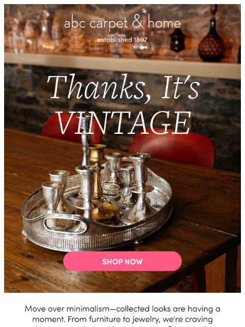 abchome newsletter: All About VINTAGE