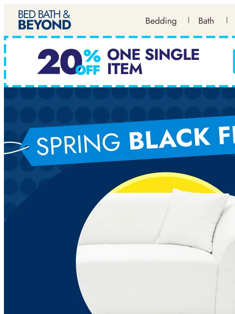 bedbathandbeyond newsletter: Up to 70% off—top picks for every space