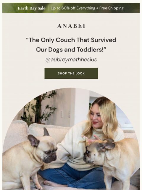 anabei newsletter: “The only couch that survived our dogs and toddler...