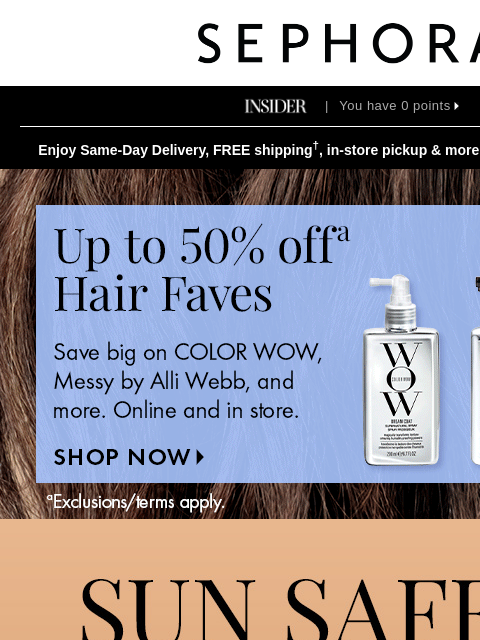 sephora newsletter: Enter a NEW ERA OF SPF with this Sephora Favorites...