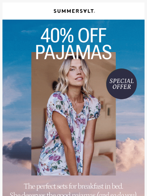 summersalt newsletter: PAJAMA SALE