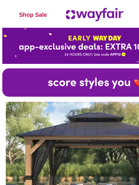 wayfair newsletter: Our best gazebo deals