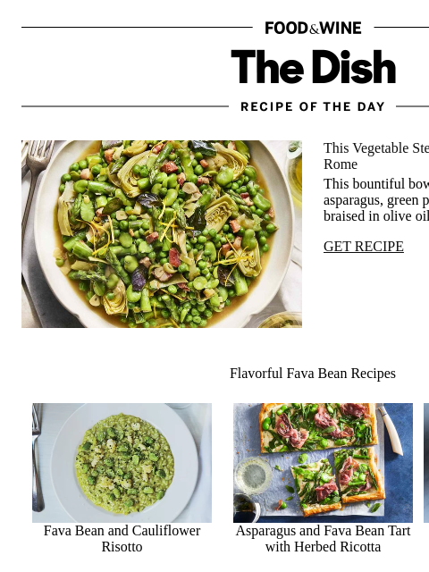 foodandwine newsletter: Vignarola