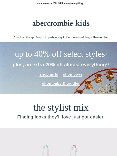 abercrombie newsletter: their new favorite pieces are here...