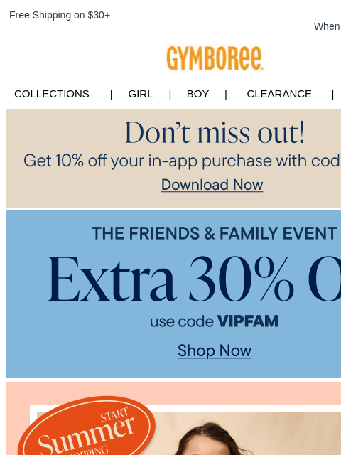 gymboree newsletter: Sunny Days Call for Easy Breezy Styles