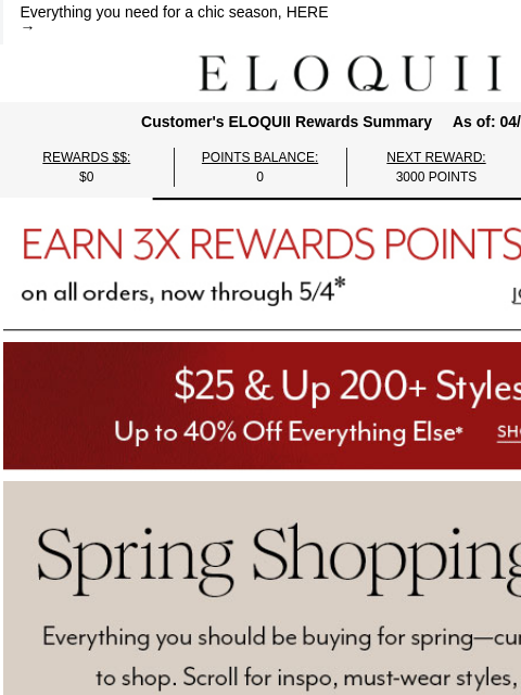 eloquii newsletter: Just in: your spring shopping list 🤍