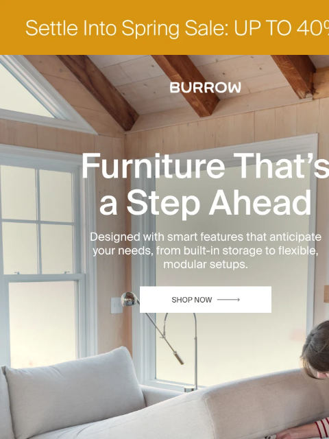 burrow newsletter: Furniture that’s a step ahead