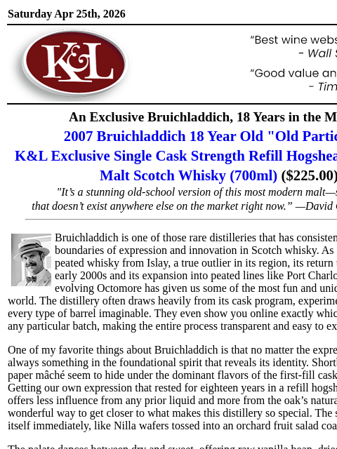 klwines newsletter: “For the Most Discerning – This Could Be the Whisk...