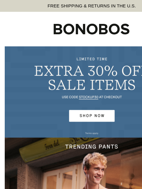 bonobos newsletter: This Season’s Trending Pants