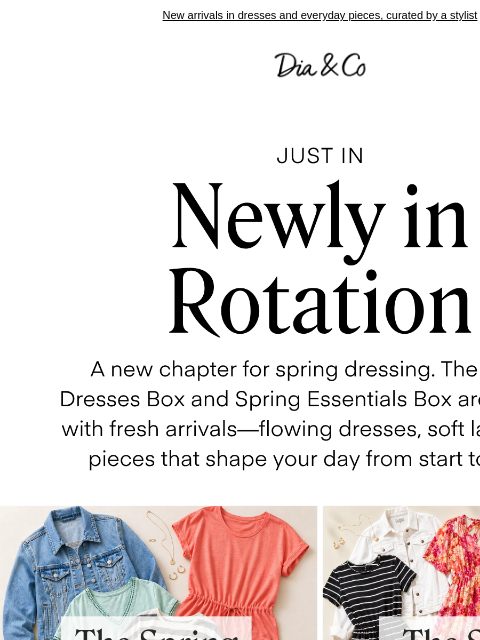 dia newsletter: Your spring lineup, refreshed