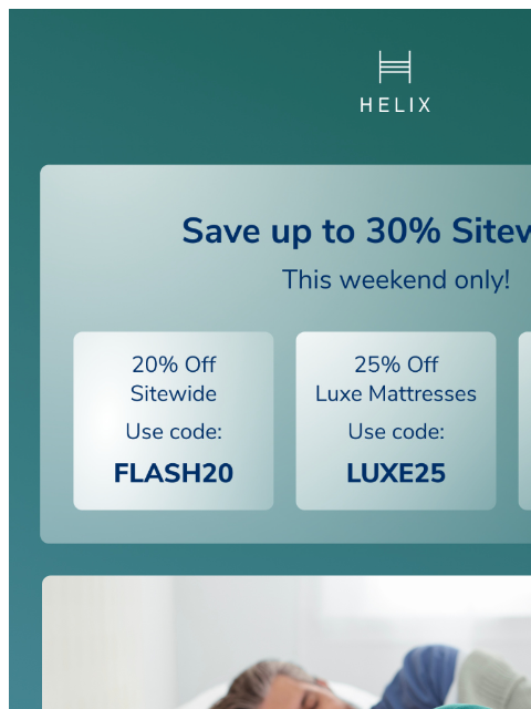helixsleep newsletter: Did you see this deal?