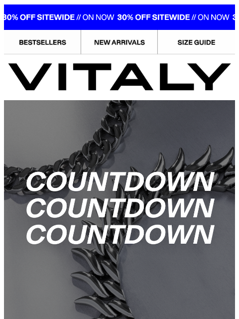 vitalydesign newsletter: 30% OFF SITEWIDE