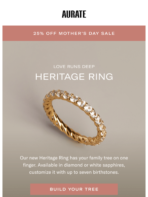 auratenewyork newsletter: NEW (!) CUSTOM HERITAGE RING