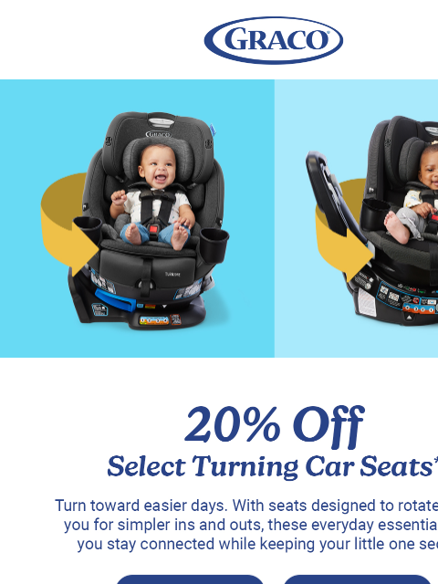 gracobaby newsletter: 20% Off Select Car Seats + Up to 25% Off Sitewide