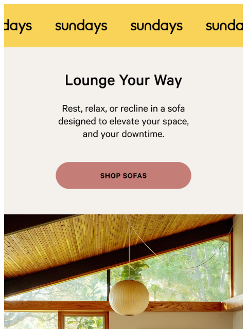 sundays-company newsletter: Find Your Sofa and