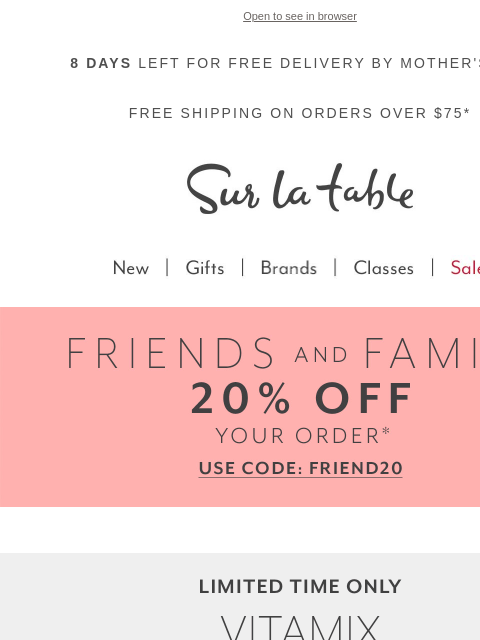 Plus don't miss our Friends & Family Sale: 20% off your order*. ‌ ‌ ‌ ‌ ‌ ‌ ‌ ‌ ‌ ‌ ‌ ‌ ‌ ‌ ‌ ‌ ‌ ‌ ‌ ‌ ‌ ‌ ‌ ‌ ‌ ‌ ‌ ‌ ‌ ‌ ‌ ‌ ‌ ‌ ‌ ‌ ‌ ‌ ‌ ‌ ‌ ‌ ‌ ‌ ‌ ‌ ‌ ‌ ‌ ‌ ‌ ‌ ‌ ‌ ‌ ‌ ‌ ‌ ‌ ‌ ‌ ‌ ‌ ‌ ‌