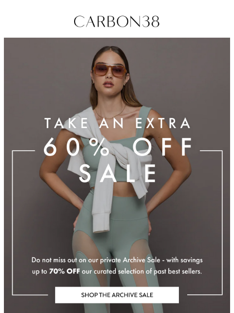 carbon38 newsletter: From the archives 📂 70% off