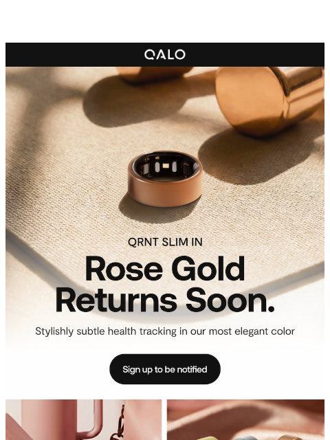 qalo newsletter: Rose Gold QRNT Slim is back this week!
