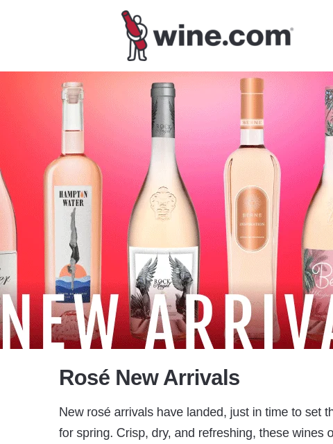 wine newsletter: New Rosé Arrivals Are Here 🌸