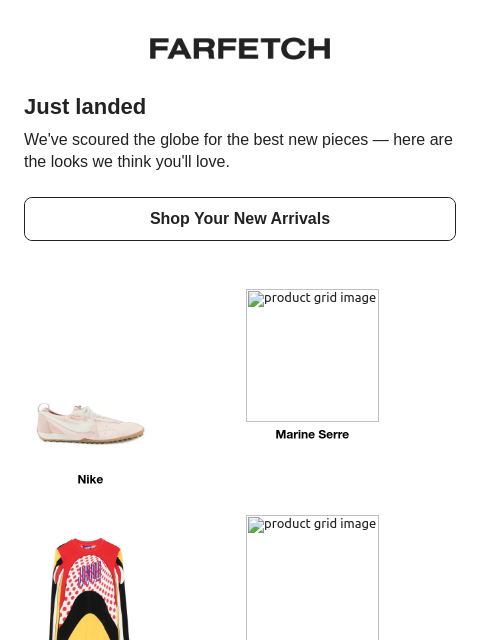 farfetch newsletter: New in, but make it you