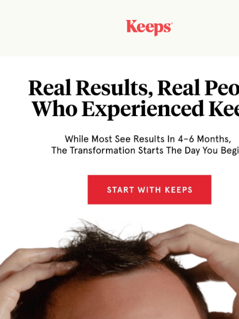 keeps newsletter: Men Like You Are Keeping Their Hair With Keeps