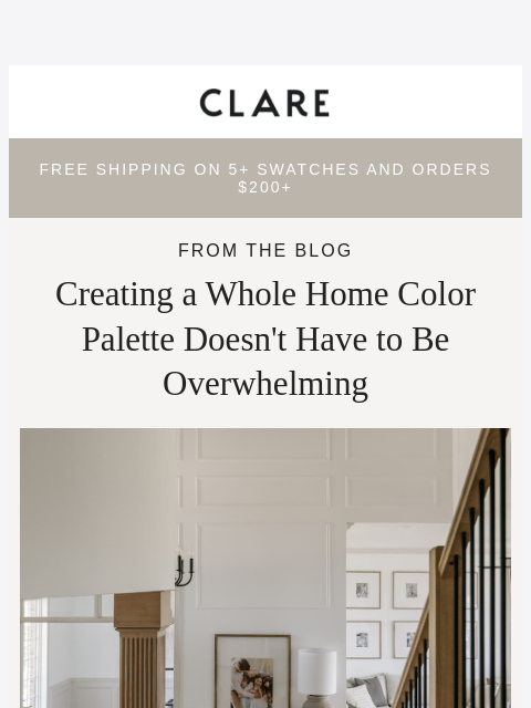 clare newsletter: Your guide to a perfectly coordinated home.