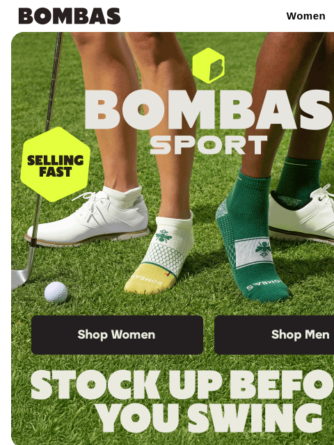 bombas newsletter: Uh Oh, These Golf Socks Are Going Fast