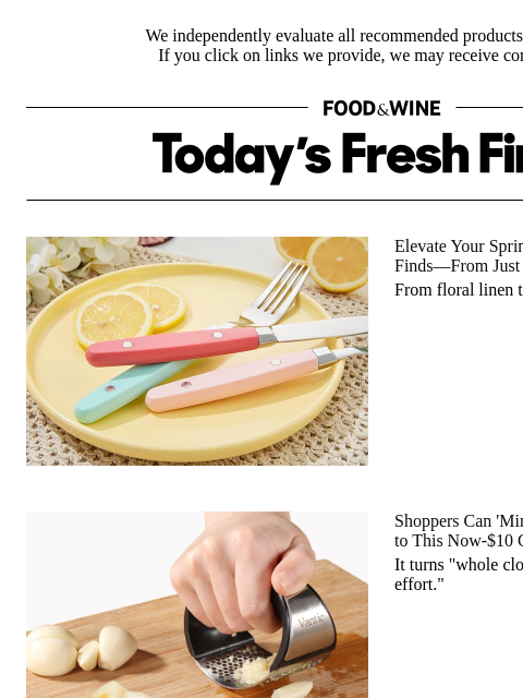 foodandwine newsletter: Wow! This $10 Gadget Can 'Mince Garlic in Seconds'