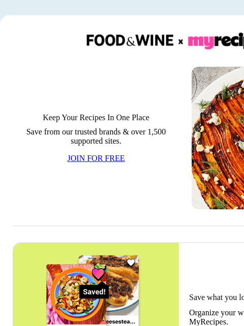 foodandwine newsletter: Find Your Next Favorite Recipe on MyRecipes
