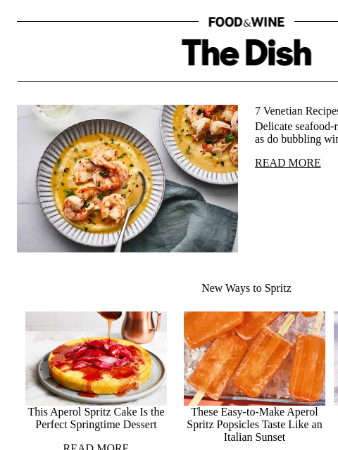 foodandwine newsletter: 7 Venetian Recipes for Aperitivo Hour