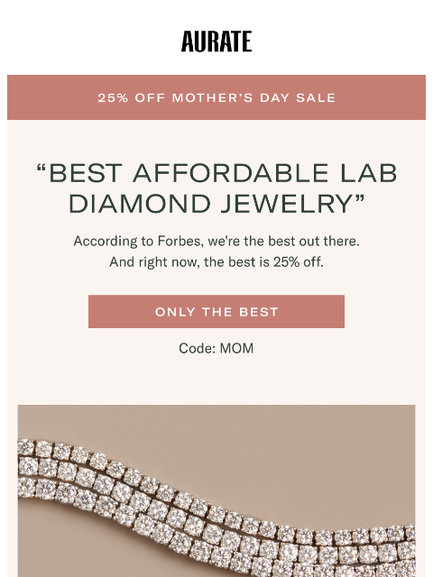 auratenewyork newsletter: 25% OFF BEST DIAMONDS