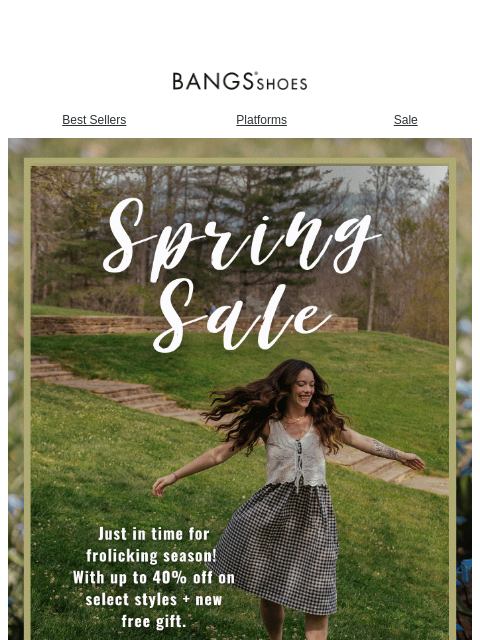 bangsshoes newsletter: Spring Sale is here! 🌸🌈☀️