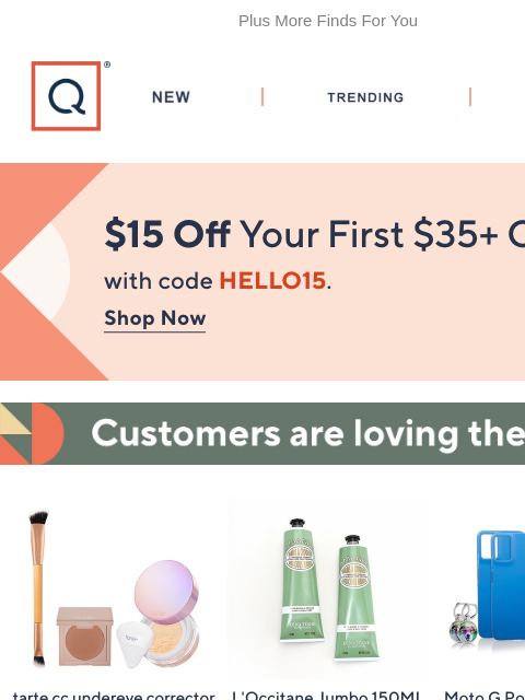 qvcemail newsletter: $15 Off is waiting for you!