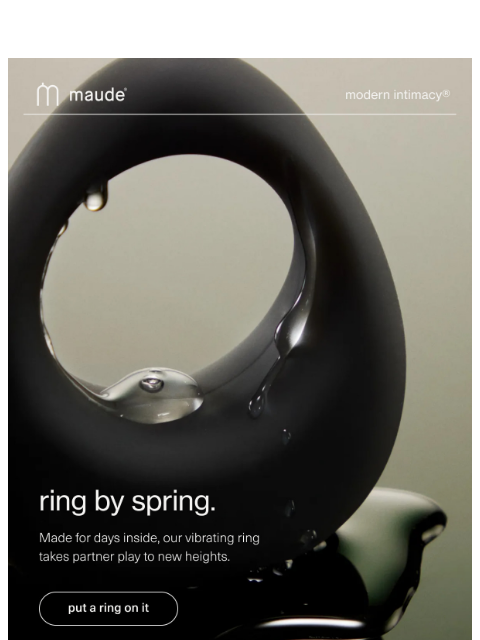 getmaude newsletter: put a ring on it.