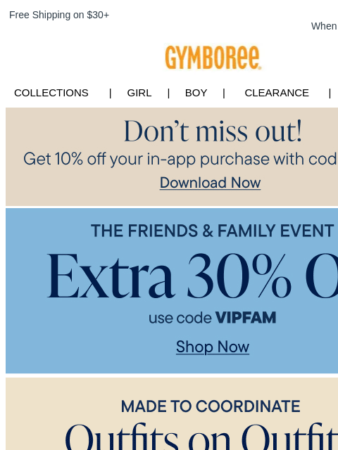 gymboree newsletter: Last Chance: Extra 30% off Ends TONIGHT!