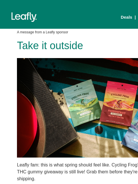 leafly newsletter: Out of hibernation 🌱